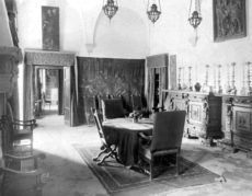 Dining Room, Villa Curonia, Florence, Italy. Mabel Dodge Luhan Papers, Beinecke Library, Yale University